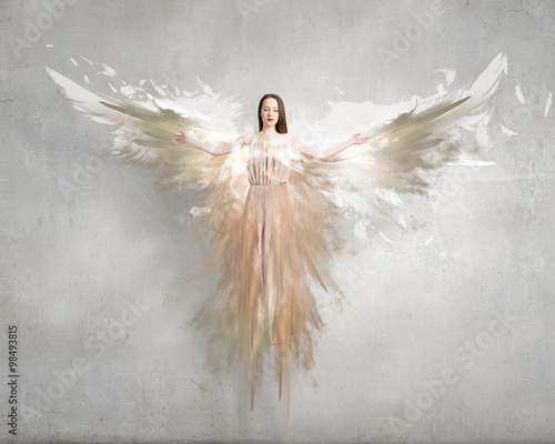 Fotografie, Obraz Angel girl in dress