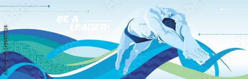 be a leader_swimming