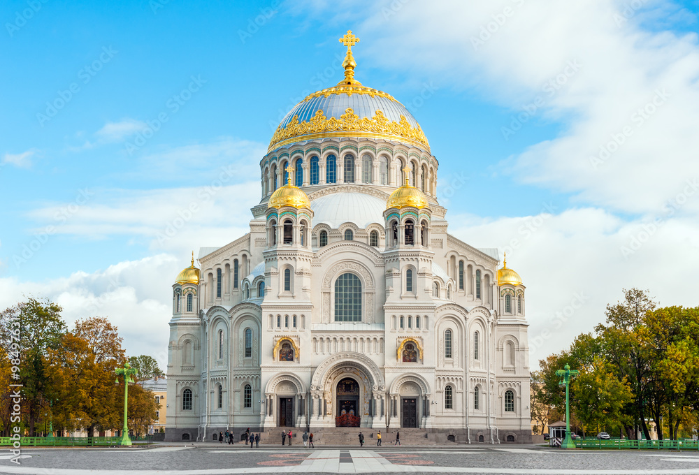 Naval cathedral of Saint Nicholas, Kronstadt, St Petersberg, Russia