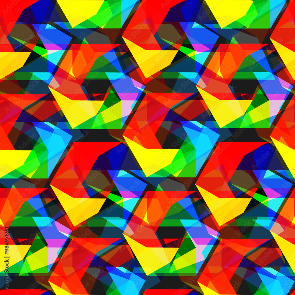 Fototapeta premium Seamless vector pentagon background
