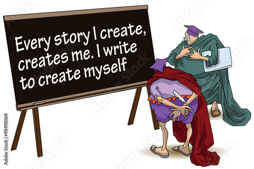 Funny wise men discuss inspirational motivational quote. Every s