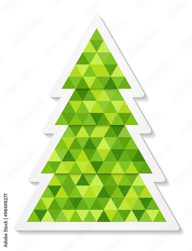 Conifer, Triangles, Shades of Light Green, Sticker Conifer, Triangles, Shades of Light Green, Sticker