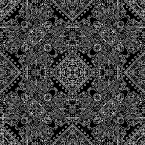 Ornamental paisley pattern, for textile, wrapping, bandanna