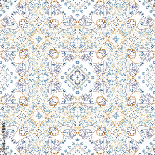 Ornamental paisley pattern, for textile, wrapping, bandanna