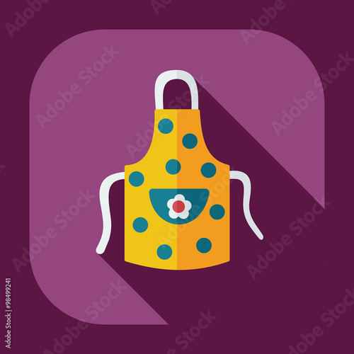Flat modern design with shadow icons apron