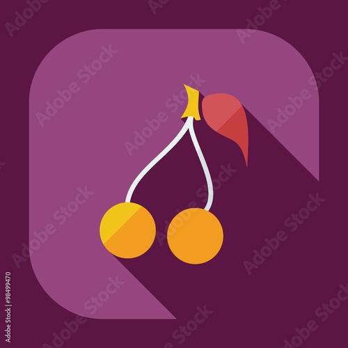 Flat modern design with shadow icons cherry