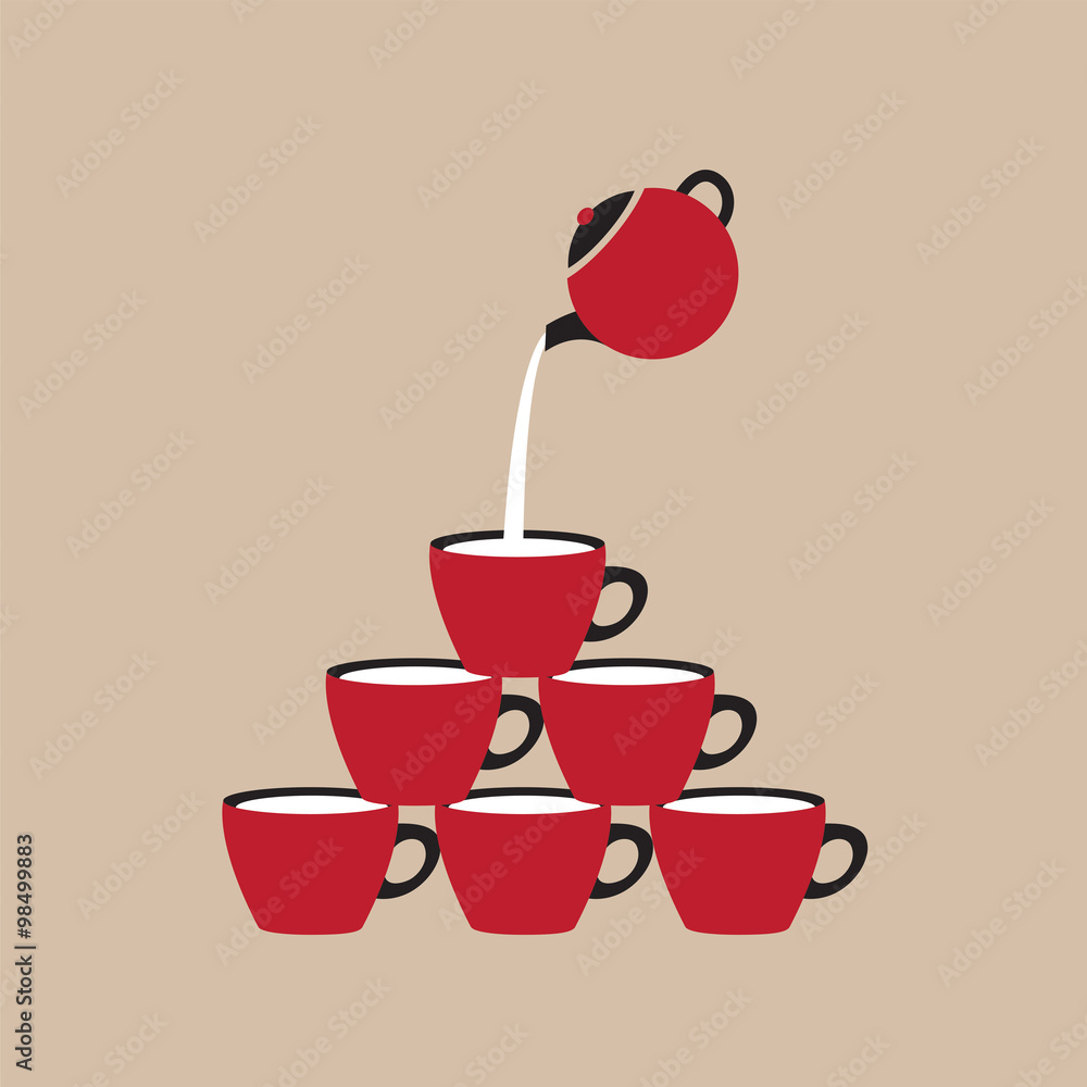 Photography Coffee Cup Vector Illustration.