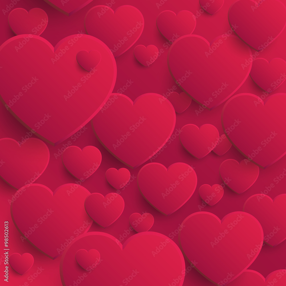 Valentine's Day Hearts - magenta
