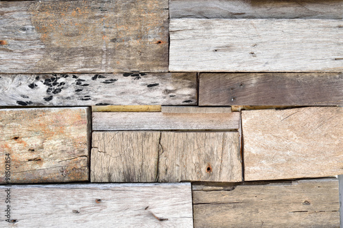 Reclaimed Wood Plank Wall