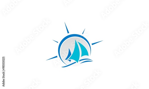  abstract sailboat company logo