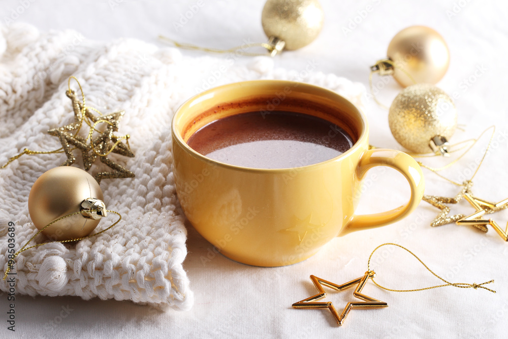 hot chocolate drink with celebration decorations hot chocolate drink with celebration decorations