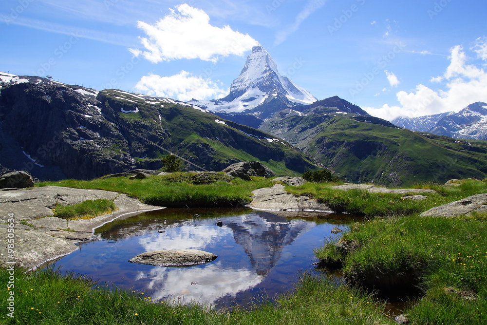 Panorama of Matterhorn, Switzerland.