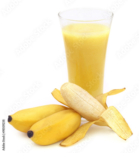 Banana juice with fresh fruits