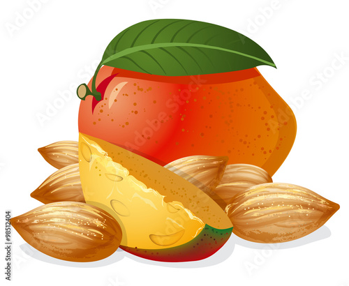 mango and almonds
