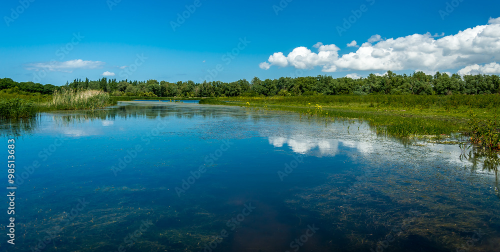 Blue reflecting pond Blue reflecting pond