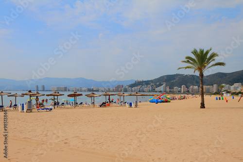 Resort town at sea. Cullera, Spain