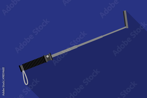 Selfie Stick mit blauem Hintergrund