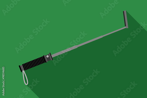 Selfie Stick mit gruenem Hintergrund