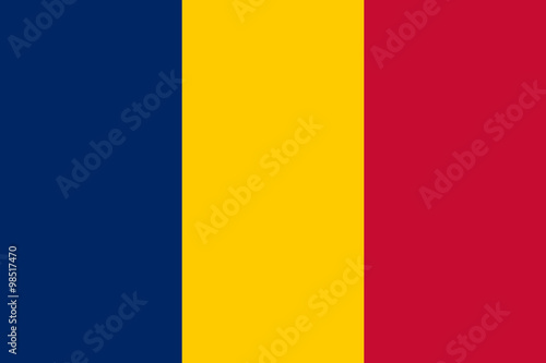 vector flag of Chad