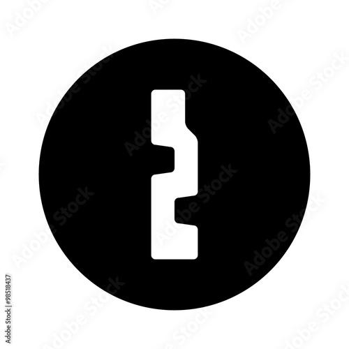 Modern door keyhole access flat icon for apps and websites