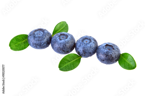 Blueberries Diagonal Composition Isolated