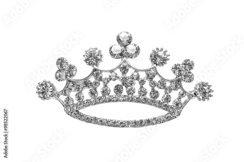 brooch crown isolated on white