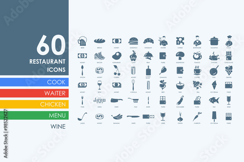 Set of restaurant icons
