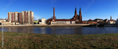 Panorama Opola, Katedra, Ratusz, rzeka Odra. photo