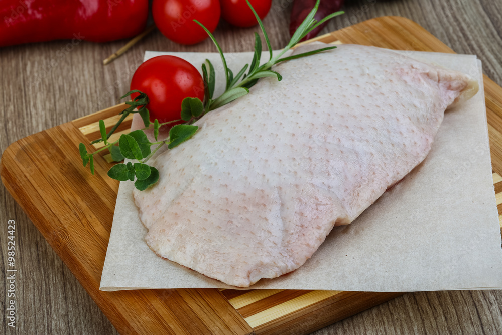 Raw duck breast Raw duck breast