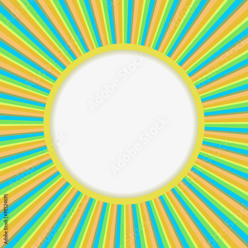 Abstract sun burst vector background with copy space.