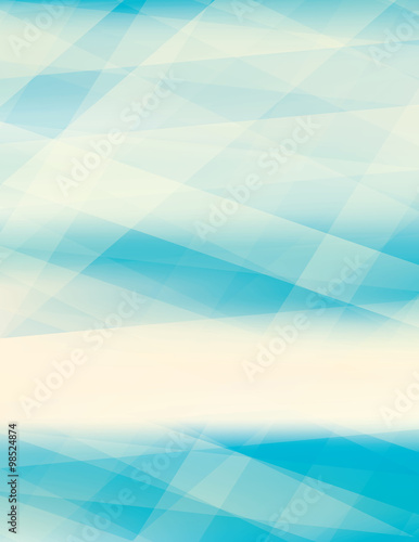 Abstract light turquoise blue background for poster textured by slanting stripes