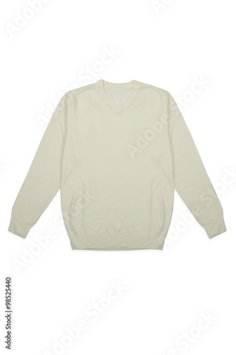 Light men's sweater isolated on white
