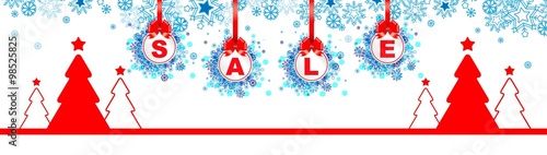 Banner Christmas Red Forest 