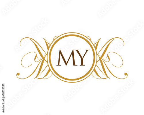 MY Luxury Ornament Initial Logo