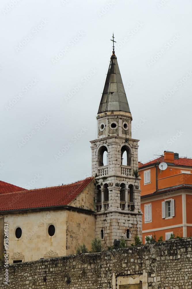 Bell tower of Saint Elijah's church, Zadar, Croatia
