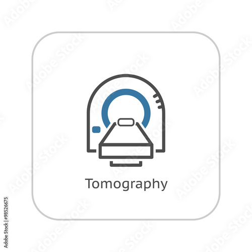 Tomography Icon. Flat Design.