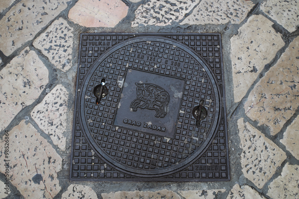 Manhole cover, Zadar, Croatia

