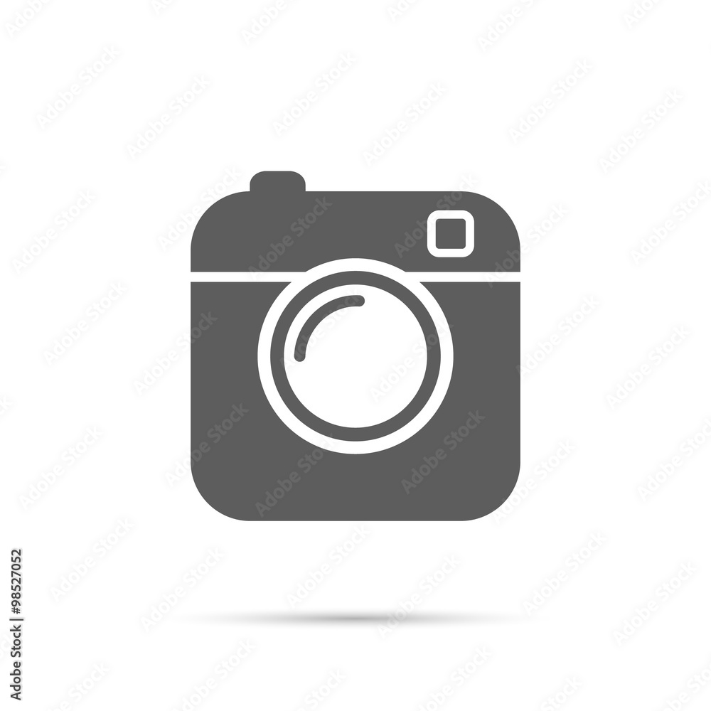 Hipster photo or camera icon. Flat style camera good for your ap Hipster photo or camera icon. Flat style camera good for your ap