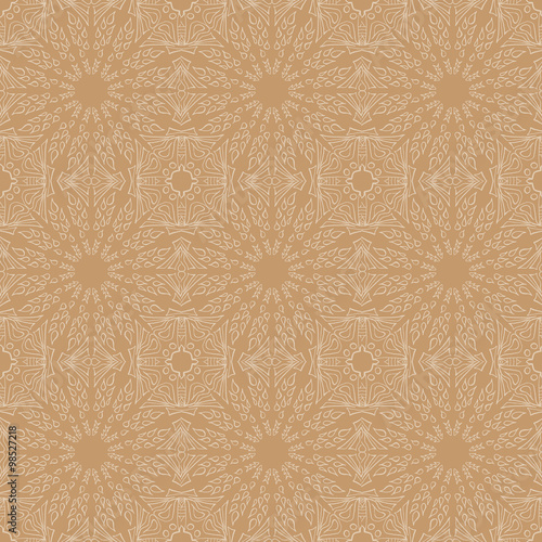 Mandala seamless pattern. Floral ethnic abstract decorative ornament