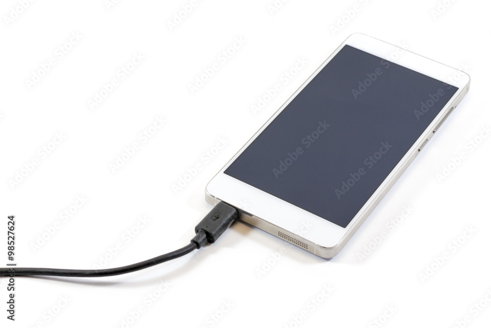 Discharged cell phone with charger Discharged cell phone with charger