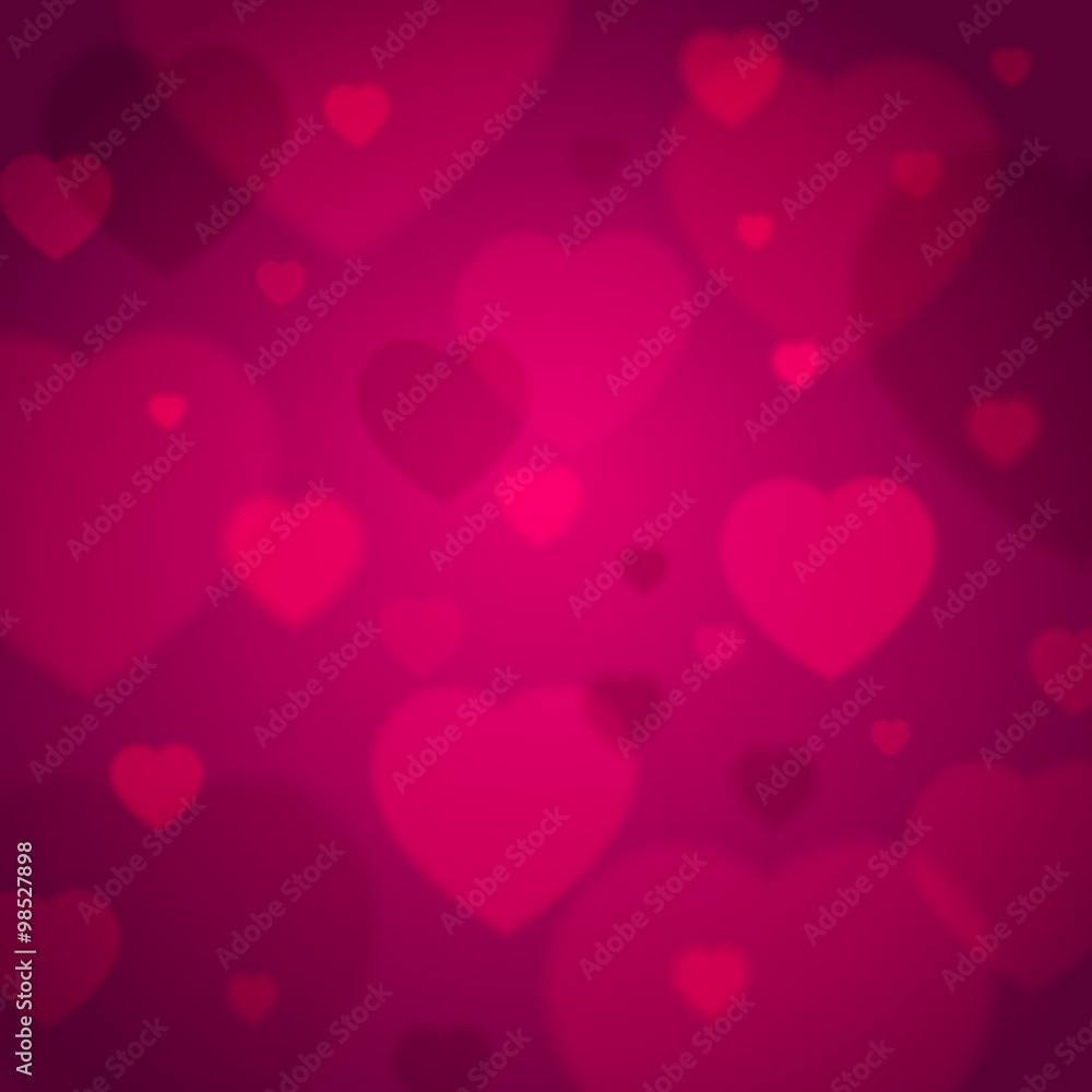 pink background with  valentine hearts,  vector