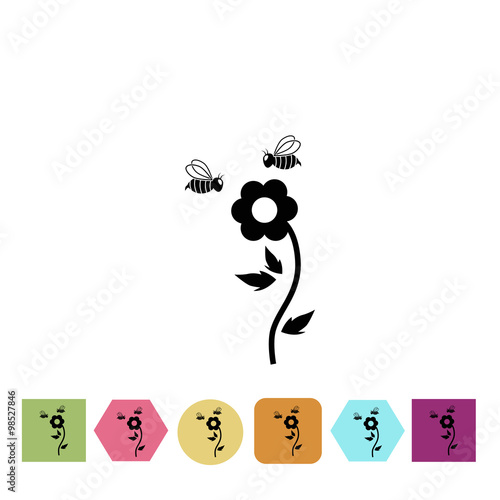 Flower pollination icon