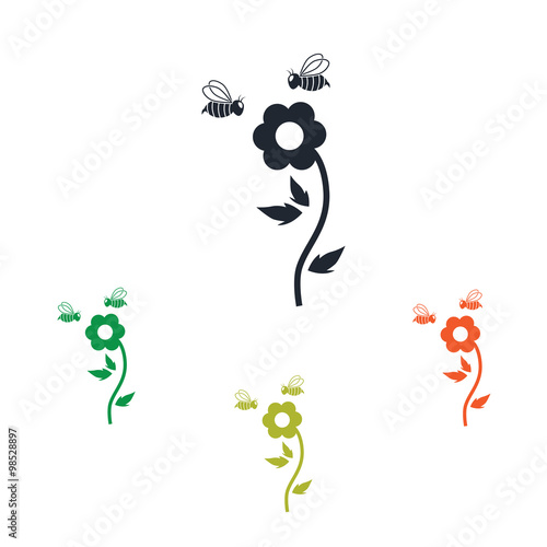 Flower pollination icon