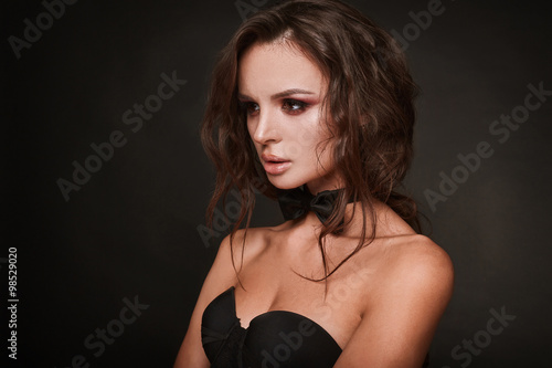 Beauty portrait of young swag sexy woman