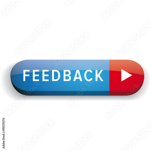 Feedback button vector blue