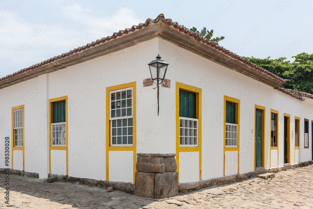 Antique architecture and street in the city of Paraty - Rio de Janeiro