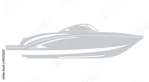 Grey logo boat