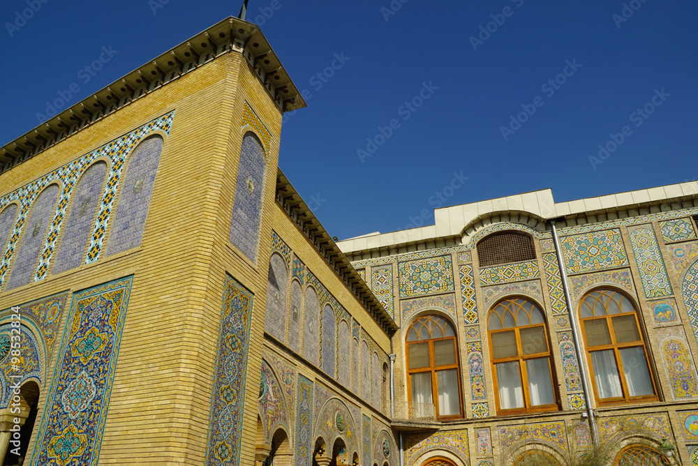 Beautiful detail of Golestan Palace, Iran.