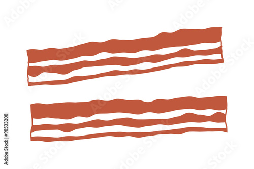 Bacon strips flat color icon for apps and websites