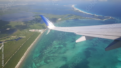 Take off from cancun airport Mexico photo